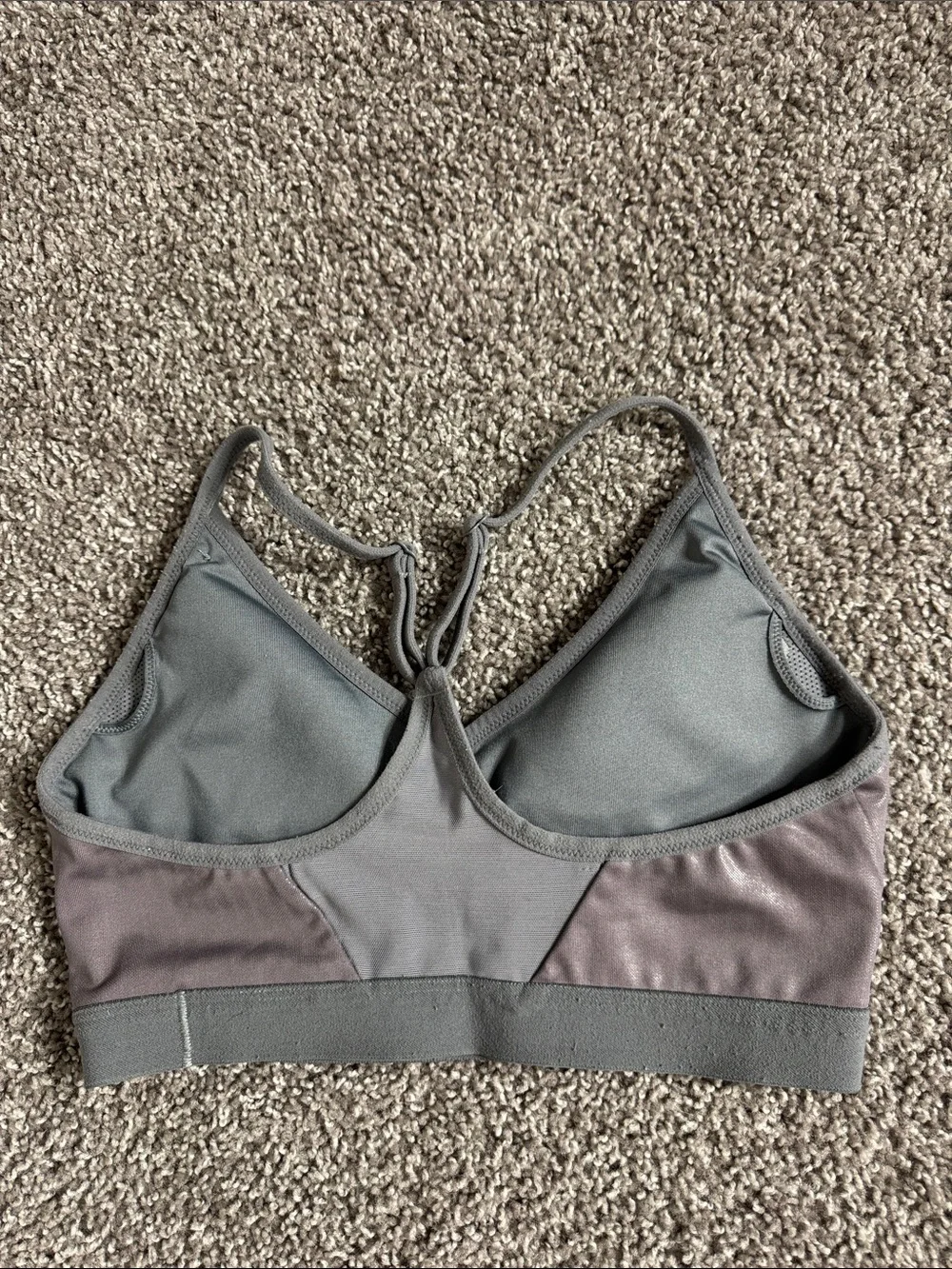 Nike Women's Mauve Grey Sports Bra with Racerback